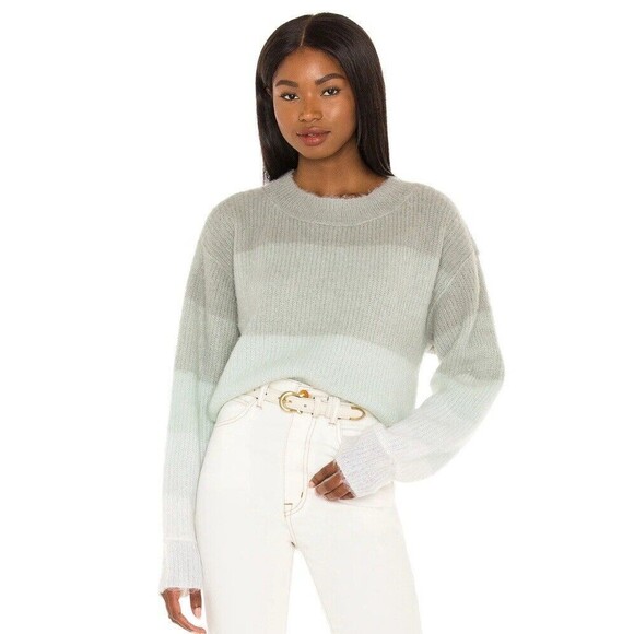 Free People Wool Blend Sweater Size Small Autumn Sky Pullover Green Womens G13-5 - Picture 1 of 10